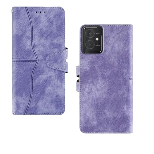 Image of amazon basics HMD Vibe 5G Flip Cover | Card Pockets Wallet & Stand | Flip Cover for HMD Vibe 5G (Purple)