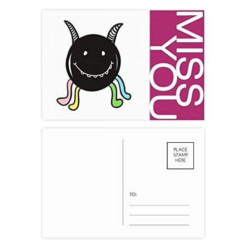 Jeu de cartes postales sourire Alien pour vos messages de merci