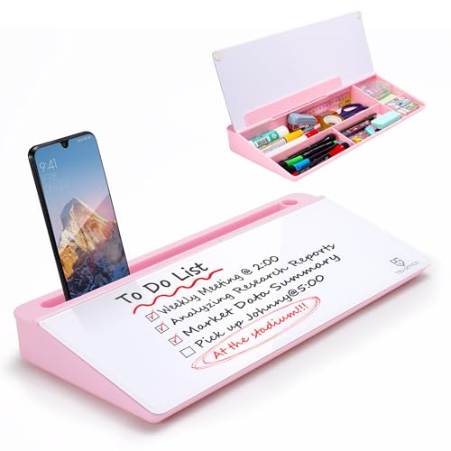 Small Glass Desktop Whiteboard Dry-Erase-Board - Computer Keyboar...