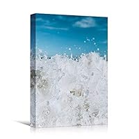 Canvas Wall Art Wind Wave Beach Beach Blue Coastal Cool Photography Relax/Calm - 12x18 inches