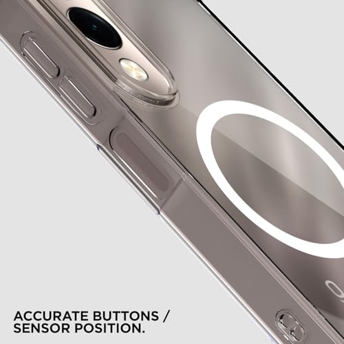 Image of Outlouders Back Cover for Vivo T4 Lite 5G / Vivo Y19 5G Mag-Safe Transparent PC + TPU Bumper Case with Magnetic Support Shockproof Protection (Transparent Mag-Safe)