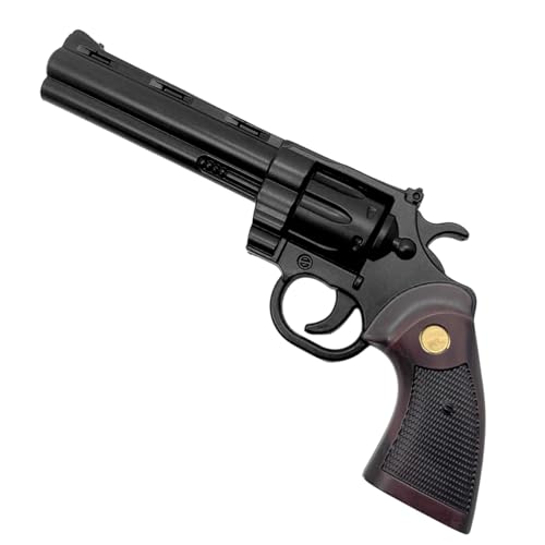 12-Inch Foam Decorative Revolver Prop Realistic Replica with Textured Grip and Long Barrel Accessory for Cosplay Costumes Film and Display