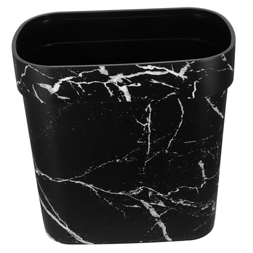 Caneca de basura rectangular de plástico color negro