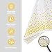 White and Gold Tablecloths for Party 4 Packs, 54X108 inch Gold Dot Confetti Disposable Rectangular Plastic Table Cover for Bridal Shower Engagement Wedding Birthday BBQ Party New Year Eve 2025