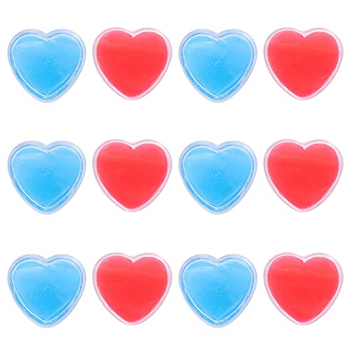 Image of 12 Packs Diamond-Paint-Art Wax Storage Box Diamond-Paint-Art Wax Storage Container Case Painting Glue Clay Organizer with 36 Pieces Heart Shaped Glue Clay(Red, Blue)