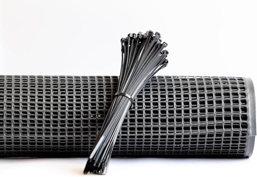 Rete Protettiva in Plastica mm 10X10 - Altezza 1 Mt - Adatta a Balconi - Cancelli-Recinzioni. Protezione per Bambini e Animali Domestici (ANTRACITE, 1 X 10 MT)