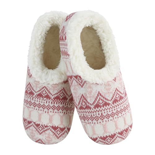 Image of Snoozies Nordic Sherpa-Lined Cozy Slipper Socks for Women Indoor, Womens Warm Slippers for Winter, Soft Slippers for Women