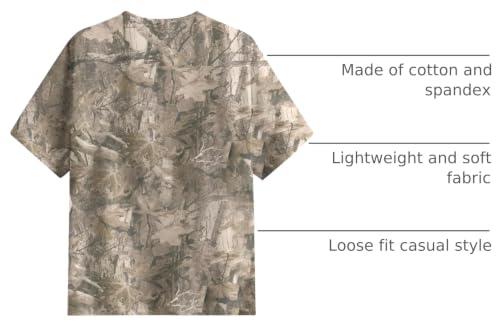 Image of Womens Camo Shirt Oversized Maple Leaf Short Sleeve T Shirts Tops | Loose Fit,White Camo T-Shirt,Crew Neck,Half Sleeve,Everyday Outfits,Gym,Workout,Home,Work,Hiking,2026 Basic Tee
