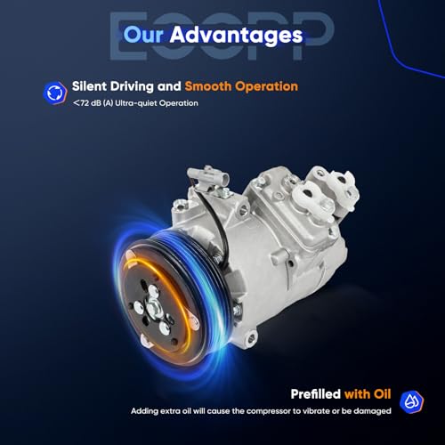 Image of ECCPP A /C Compressor with Clutch Fit for Suzuki Grand Vitara 2.4L 2009-2013 | for Suzuki Kizashi 2.4L 2010-2013 Fast Cooling AC Compressor