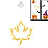 Fyrdyn Halloween Für Fenster | Leuchtdekoration Mit Saugnäpfen - Wasserdichtes Halloween Fensterlicht Geeignet Für Klassenzimmer Party Veranstaltungsort Garten Schlafzimmer Kamin