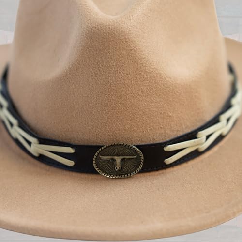 Image of Gamboa Hat Bands for Cowboy and Cowgirl Western Accesories for Men and Women Leather Style Hat Belt Band