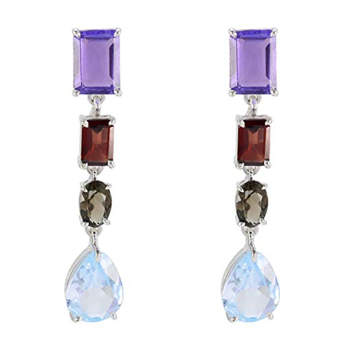 Boucle d'oreille en argent sterling 925 multi pour femmes RIYO