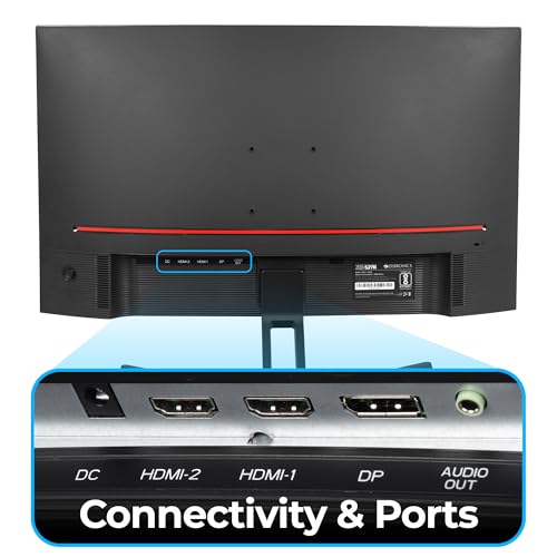 Image of Zebronics 27 inch Curved (1500R) 180Hz Gaming Monitor with FHD 1080p, Free sync support, HDMI, DP, 300 Nits max, 16.7M colors, Built-in speakers and Bezel less design ZEB-S27B