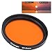 Kafuty-1 40.5mm Round Full Color Lens Filter,Orange Yellow Green Blue Purple Full Color Camera Lens Filter with Storage Box for Canon,for Nikon,for Sony(Orange)