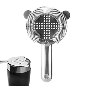 Cocktail Zeef, RVS Bar Cocktail Zeef,Professionele Drankfilter met Spring Bar Cocktail Zeef Filter Ijsdrank Scheidingsgereedschap voor Barman Bar Home