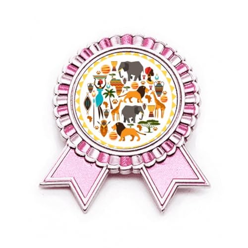 Broche African Animals idée cadeau médaille en métal Rose Winner M