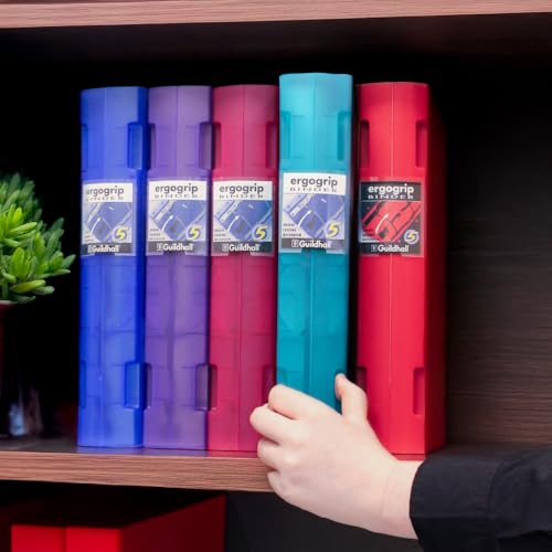 Exacompta Guildhall Ergogrip Binder, 4 Ringe, A4, extra breit, Smaragdgrün, 1 Stück