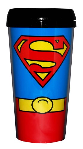 Buffalo Déguisement Superman Argenté Tasse de voyage en plastique Cover