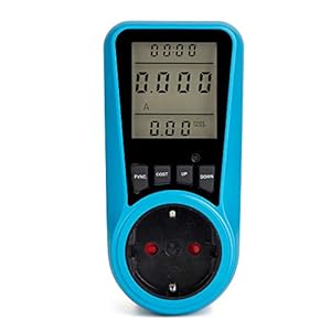 LCD Display Electricity Usage Power Meter Socket Energy Watt Volt Amps Wattage KWH Consumption Analyzer Monitor Outlet AC230V~250V EU Plug
