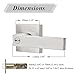 Probrico Square Satin Nickel Bedroom and Bathroom Privacy Door Levers Lockset Keyless Door Locks Handles, Pack of 10