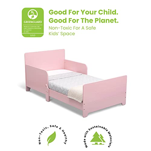Delta Children Mysize Wood Toddler Bed - Greenguard Gold Certified, Dusty Rose #TOP2