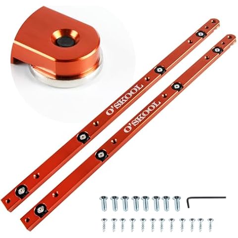 O'SKOOL Miter Slot Runner Slider Bars for Table Saw Miter Bar, Crosscut Sled, 17 inch (430mm),2 Pack Cover