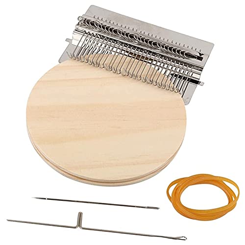 Celendi 28 Pins Small Loom Speedweve Type Darning Tool Quickly Mini Mending Loom Hand DIY Weaving Loom Kit Wooden Speedweave Darning Loom Small Knitting Loom Darning Machine Cloth Repair Kit