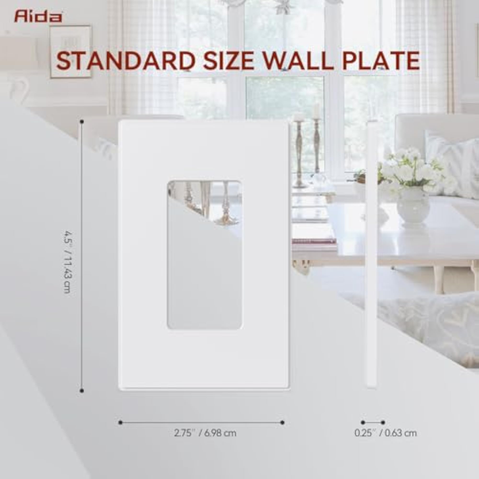 Screwless Decorator Wall Plates, Standard Size