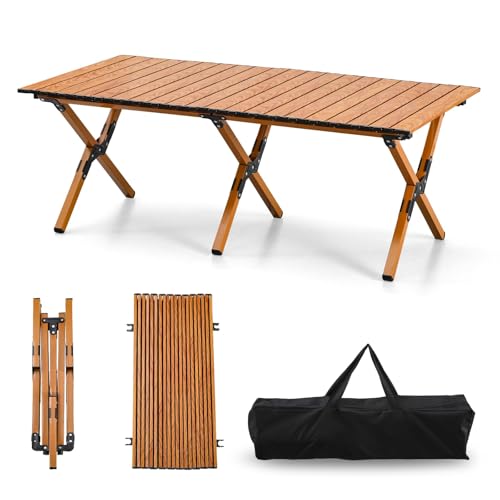 4-Foot Wood-Look Camp Table