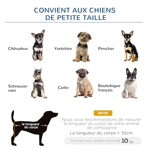 Lit surélevé pour chiens respirant en textilène micro-perforé PawHut