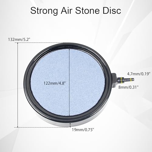 Utoolmart 5 inch Aquarium Air Stones Disc, Fish Tank Airstone Bubble Diffuser for Aquarium Fish Tank Ponds and Hydroponics Air Pump