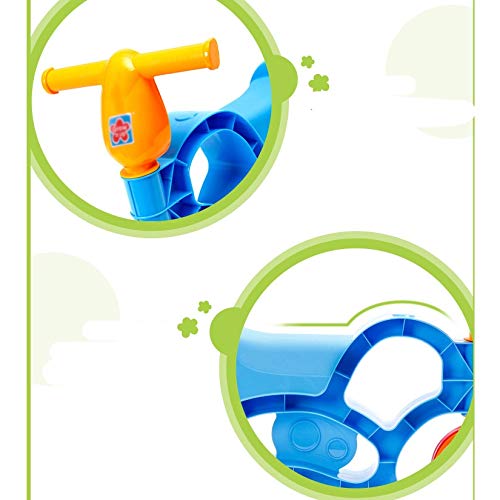 Sznwj Ygqtbc Children's Walker Cartoon No Pedal Light Three-Wheeled Scooter Driving Bicycle Balance Car Toddler #TOP5