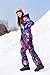 Bluemagic Womens Snowsuit One Pieces Ski Suits Jumpsuits Colorful Coveralls Snowboard Winter Outdoor (L,GLX 2020)