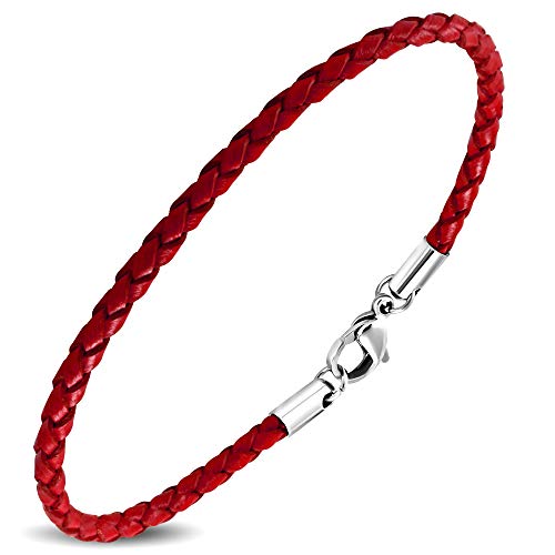 ZENSE - Bracelet homme en cuir fin de couleur rouge ZB0244-C Cover