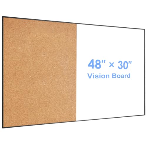 ARCOBIS Cork Board White Board Combo for Wall