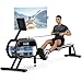 Dripex Rowing Machines for Home Gym, Water Rowing Machine, Adjustable 6 Levels Water Resistance, 150KG Weight Capacity, Bluetooth, LCD Monitor & Tablet Holder for Full Body Workout