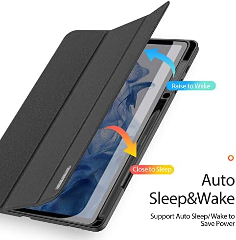 DUX DUCIS Case for Samsung Galaxy Tab S8 Plus / S7 FE / S7 Plus 12.4 inch, Slim Lightweight Trifold Stand [Auto Sleep/Wake] Protective Cover Cases for Samsung Galaxy Tab S8+ / S7 FE / S7 Plus, Black
