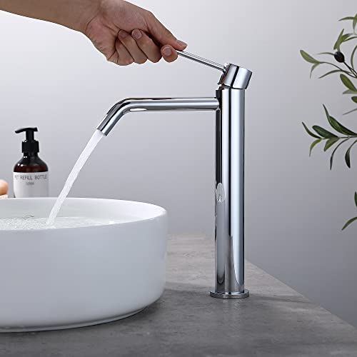 Chrome Tall Bathroom Faucet With Sink Drain And Supply Lines, Jxmmp Single Handle Vessel Sink Faucet Chrome Single Hole, Stainless Steel Vessel Faucet Jxm1001Cp #TOP5