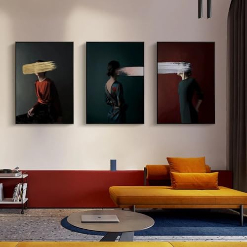 Affiche imprimée graffiti de qualité supérieure, triptyque nordique 50 x 75 cm
