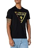 GUESS Men's Short Sleeve Basic Hologram Crew Tee, Jet Black, XXL