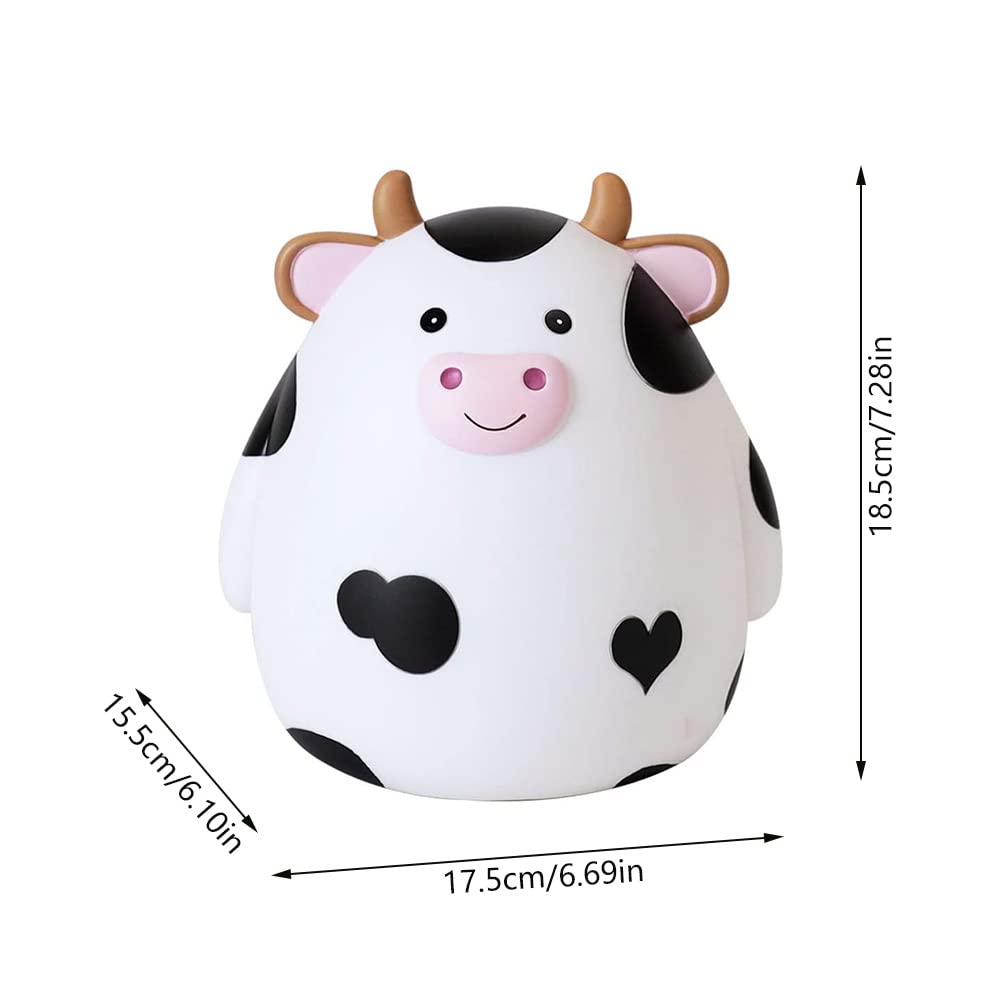 Animale Salvadanaio, Forma Maialino, Mucca, Risparmio, Monete, Bambini, Adulti, Decorazione Desktop, Camera da Letto