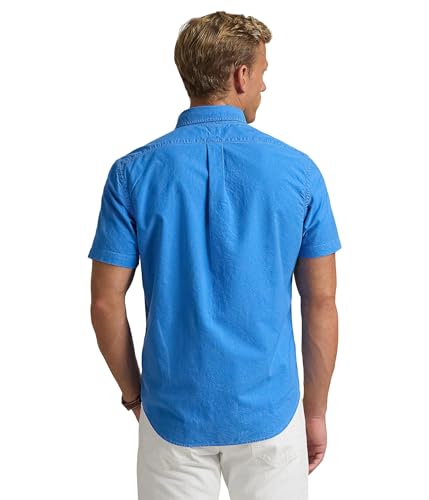Image of POLO RALPH LAUREN Men's Classic Fit Garment-Dyed Oxford Shirt Blue Orbit XX-Large