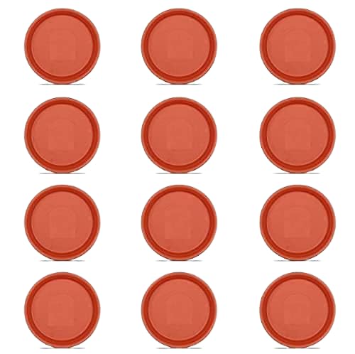Image of SIGNY Round Bottom Tray(Plate /Saucer) Suitable for 6 Inch Round Plastic Pot - Brown - Set of 6 | Heavy Duty Highly Durable Plant Saucer for Indoor Home Decor & Outdoor Balcony Garden (6, 4.5 Brown)