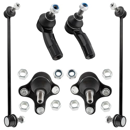 BOXI (Set of 6) Front Lower Ball Joints Sway Bar Links Tie Rod Ends fit for Audi A3 2006-2013 / for Beetle 2012-2017 / for Jetta 2006-2018 / for Passat 2012-2016 / ES80666 ES80667 K80478 K80663 K80662