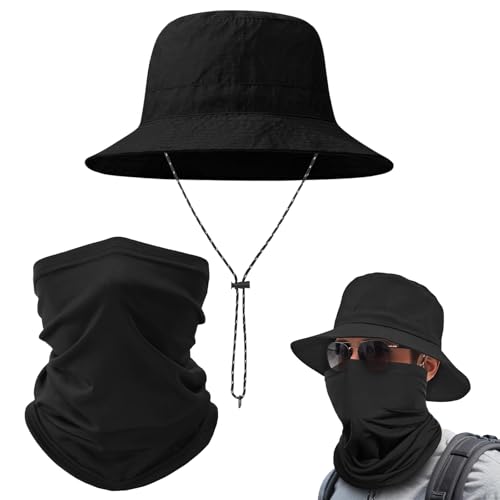 Wide Brim Hiking Hat with Chin Strap