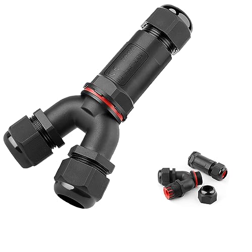 Scatola di giunzione impermeabile IP68, connettori per cavi elettrici esterni a 4 vie Connettore per cavo esterno PG9 Connettore per cavo di diametro 4 mm -15 mm