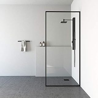 VIGO Meridian 34 1/8 inch x 74 inch Fixed Single Panel Bathroom Shower