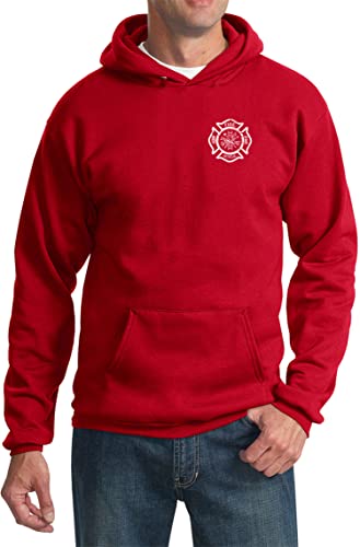 Buy Cool Shirts Retired Firefighter Pullover Hoodie Front and Back2