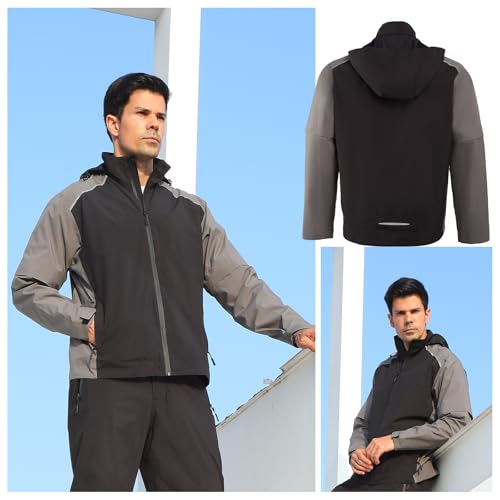 K.E.J. Golf Rain Jacket for Men Waterproof Raincoat Lightweight Jacket Golf Suit for Hiking Cycling Running Camping Traveling3