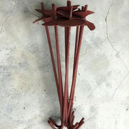 Piquets d'ancrage rouges en acier renforcé robustes pour sol dur x6